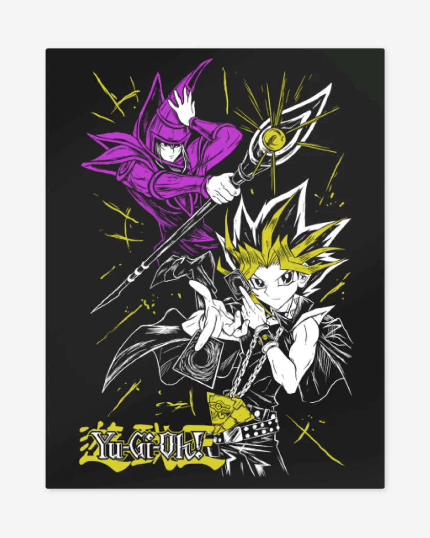 Print metalico Negro de Mago Oscuro x Yugi