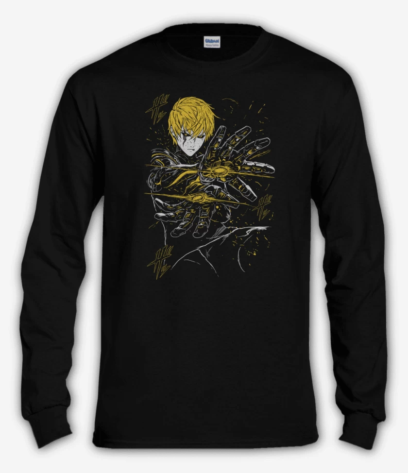 Polera manga larga Negro de Cyborg Genos