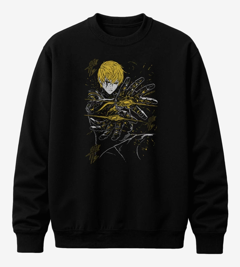 Poleron polo Negro de Cyborg Genos