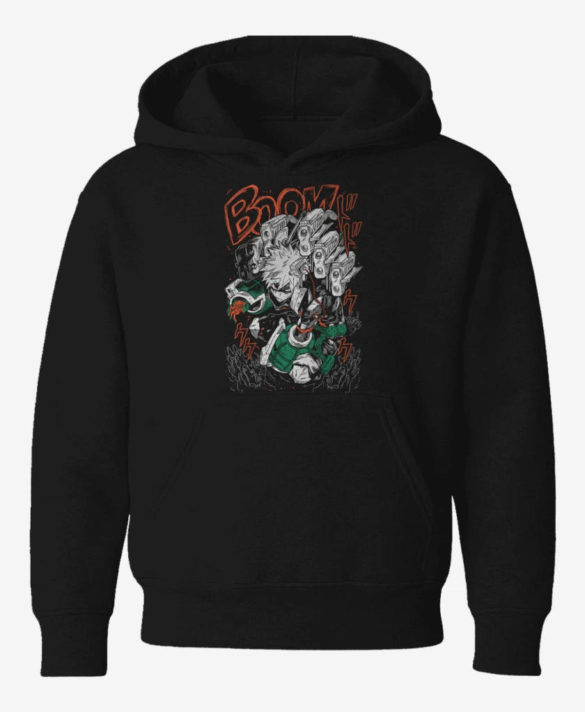 Poleron de niño Negro de Katsuki Bakugo