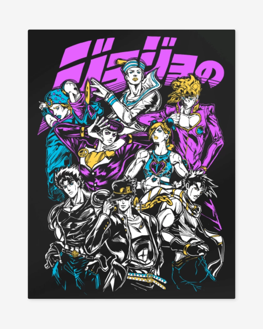 Print metalico Negro de JoJos Bizarre Adventure