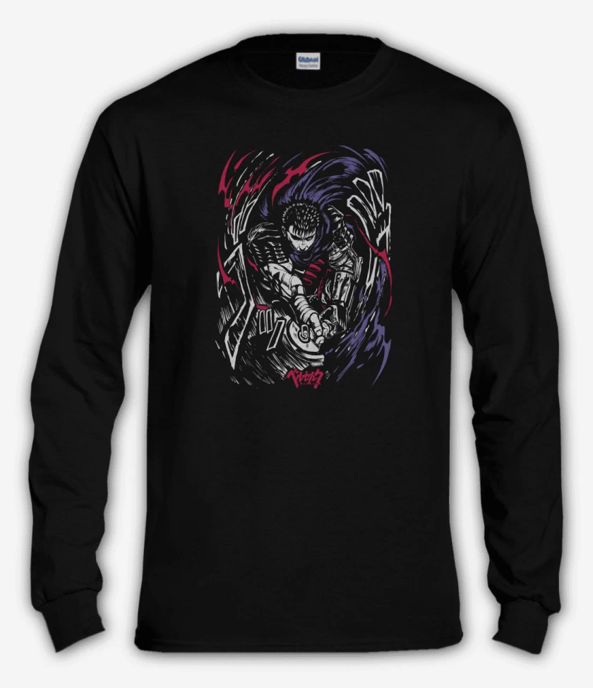 Polera manga larga Negro de Guts