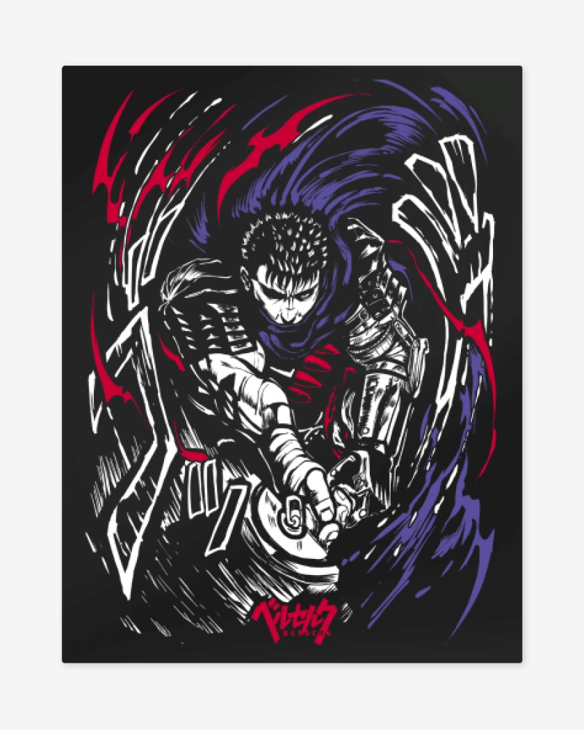 Print metalico Negro de Guts