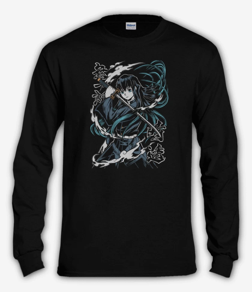 Polera manga larga Negro de Pilar de la Niebla 