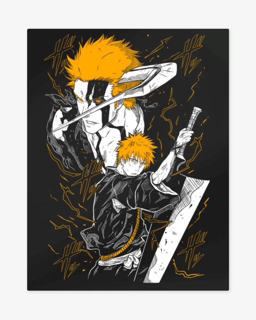 Print metalico Negro de Ichigo Hollow