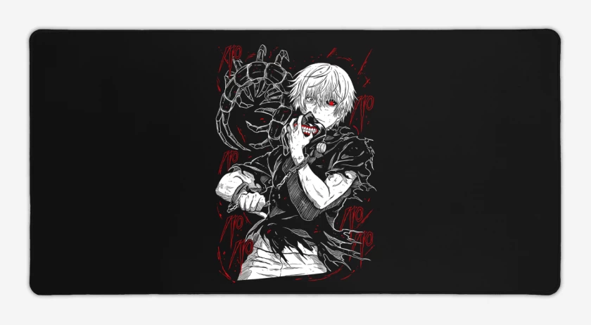 Mouse pad Gamer Negro de Ken Kaneki