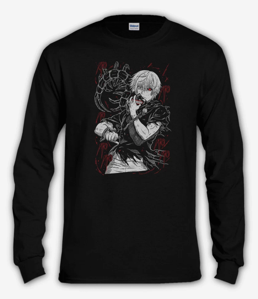 Polera manga larga Negro de Ken Kaneki
