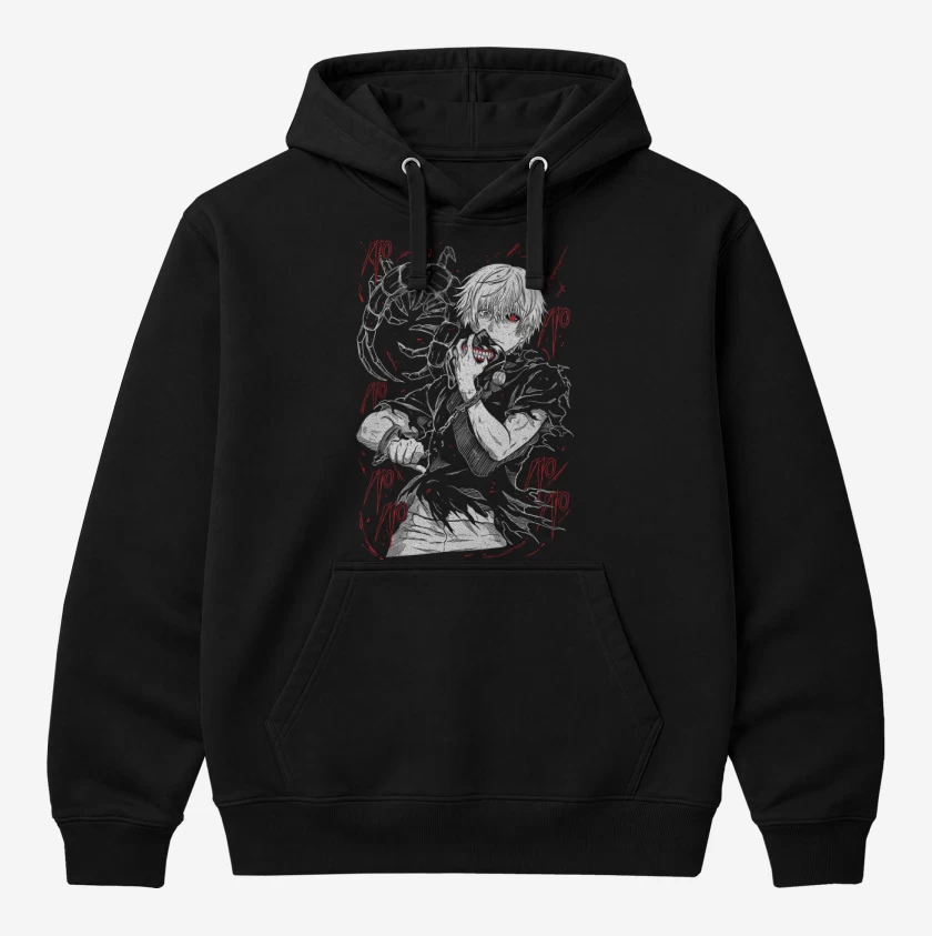 Polerón Canguro Negro de Ken Kaneki