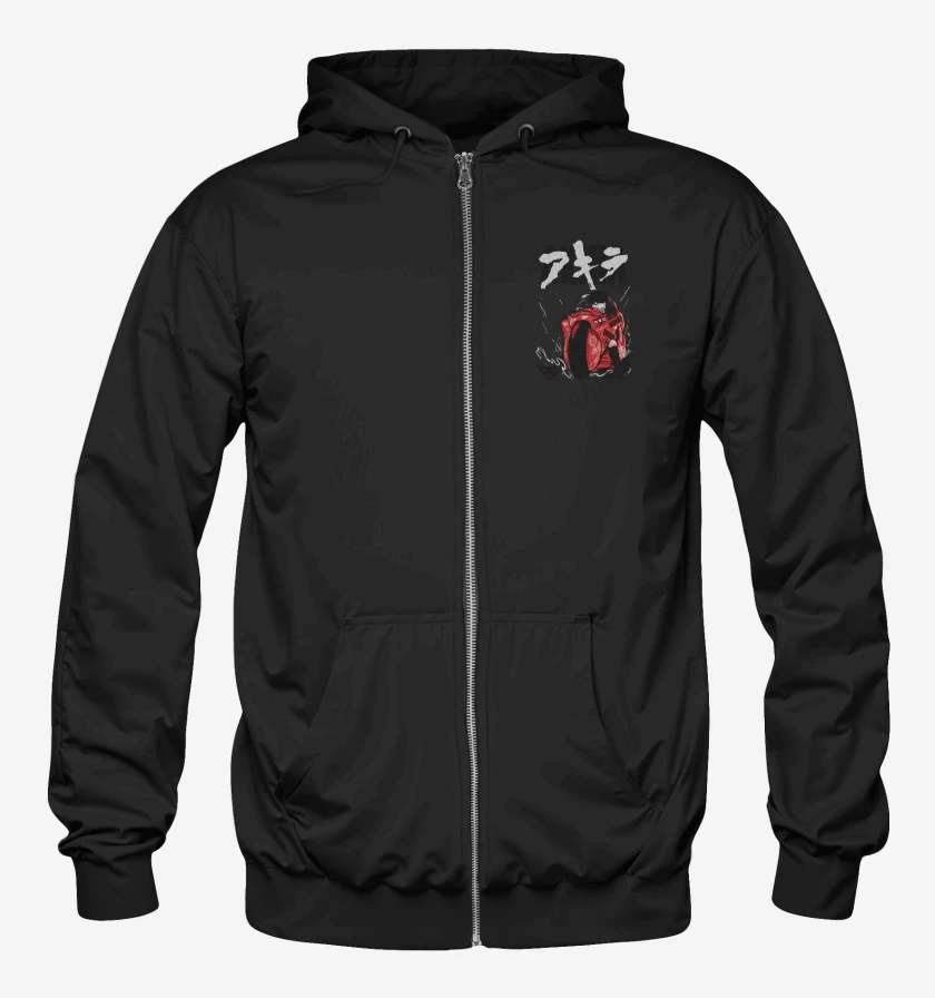 Poleron Canguro con cierre Negro de Kaneda Motoquero