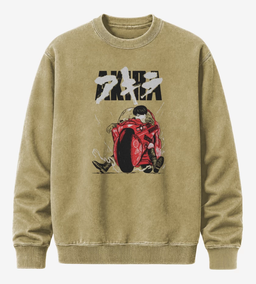 Poleron Polo Acid Wash Beige de Kaneda Motoquero