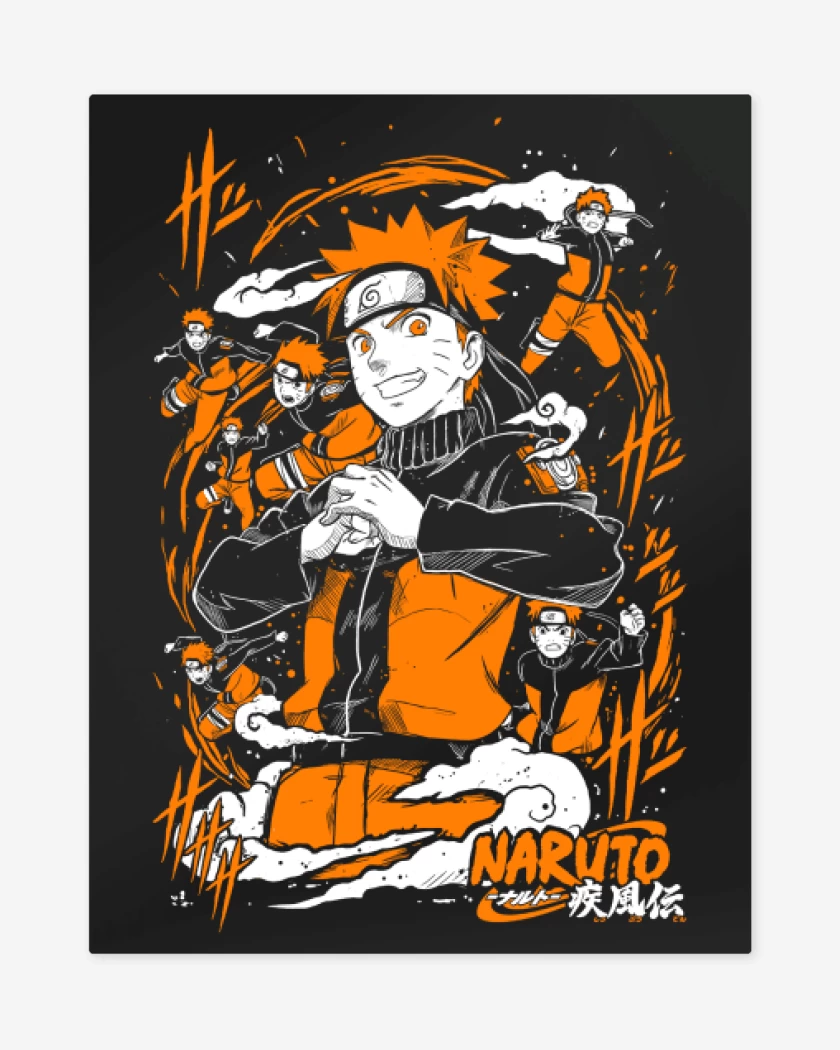 Print metalico Negro de Clones de Sombra 