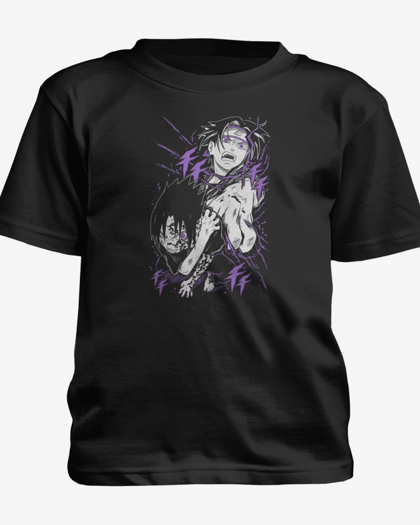 Polera de niño Negro de Uchiha Sasuke