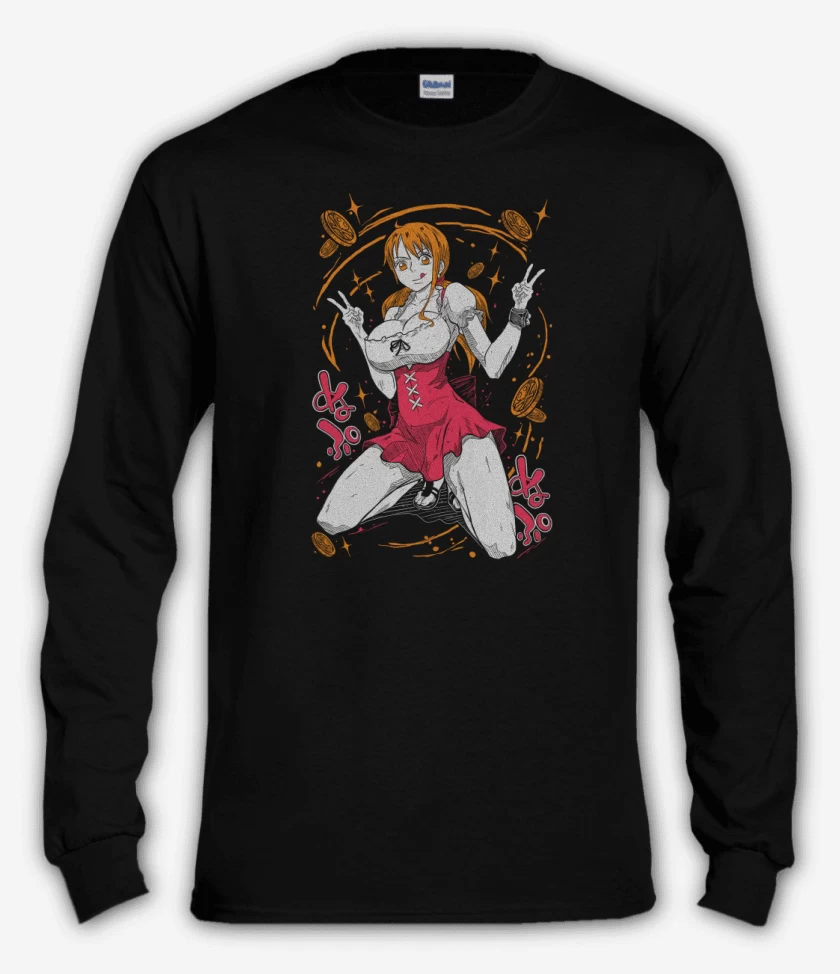 Polera manga larga Negro de Nami 