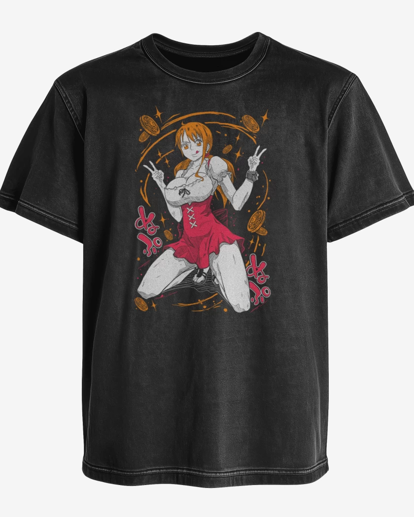 Polera desgastada Negro de Nami 
