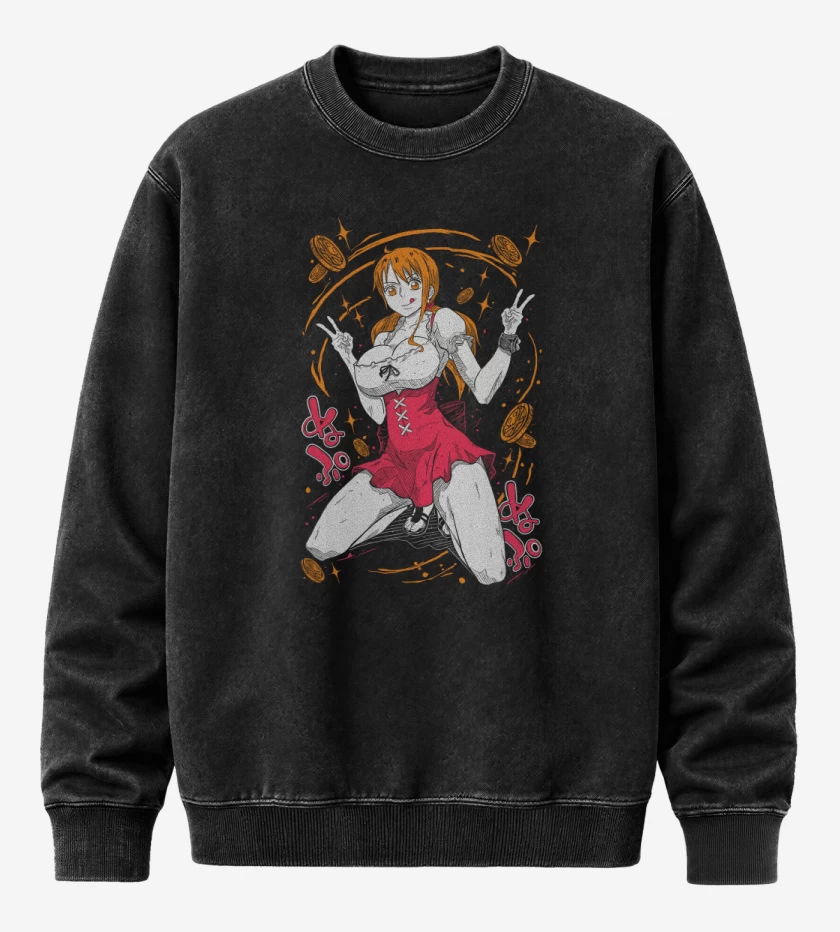 Poleron Polo Acid Wash Negro de Nami 
