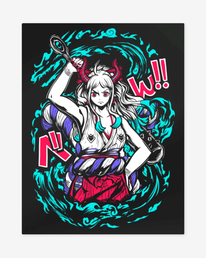 Print metalico Negro de Princesa Oni