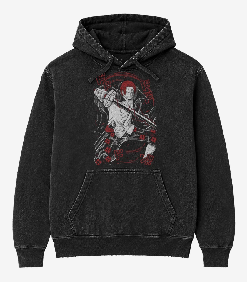 Poleron Canguro Acid Wash Negro de Shanks