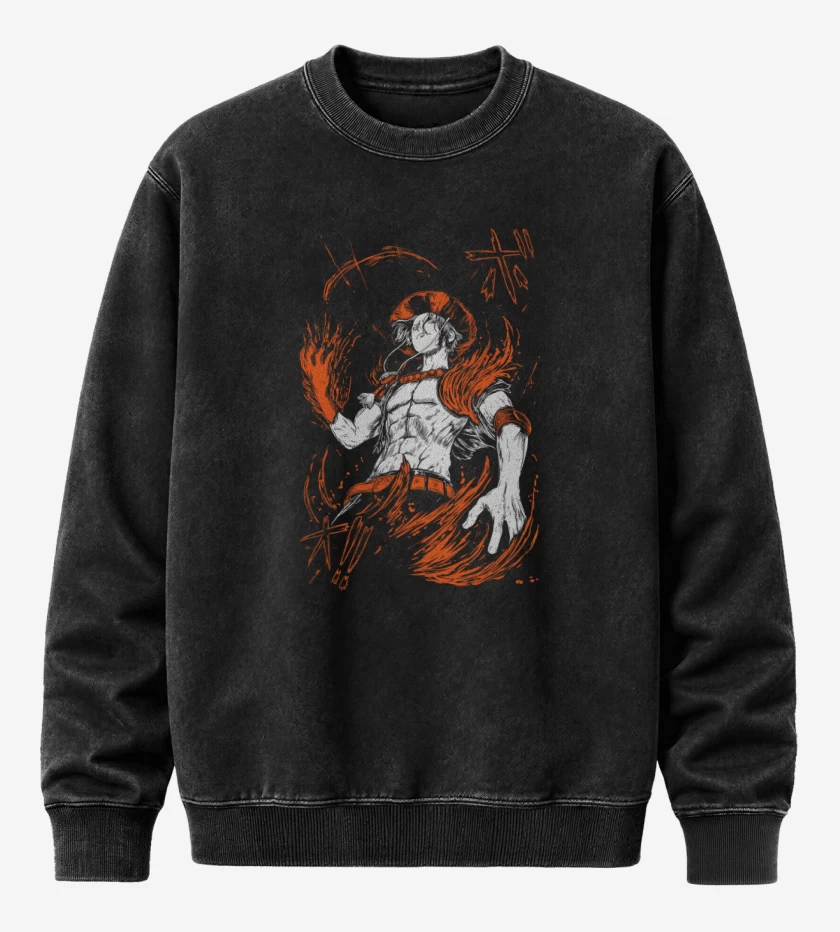 Poleron Polo Acid Wash Negro de ACE