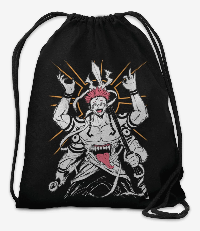 Mochila Negro de Gran Demonio Sukuna 