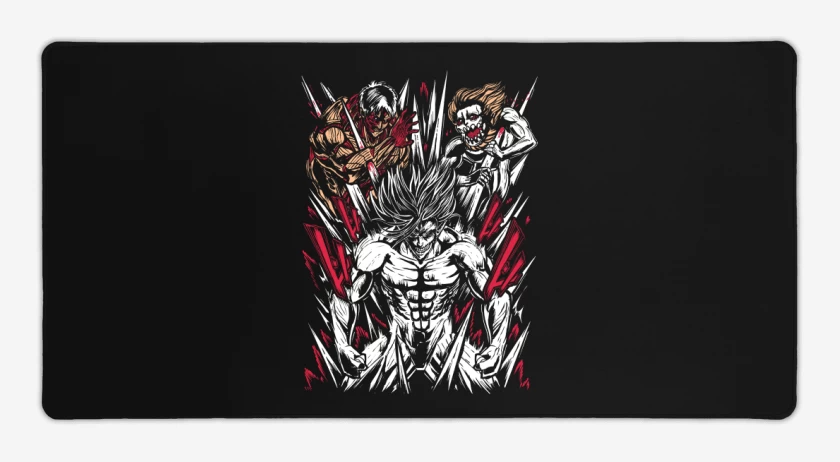 Mouse pad Gamer Eren x Reiner x Galliard