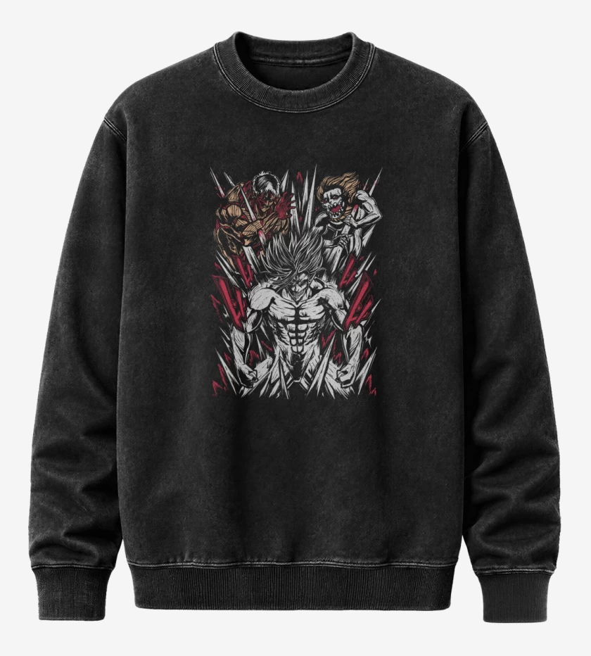 Poleron Polo Acid Wash Negro de Eren x Reiner x Galliard
