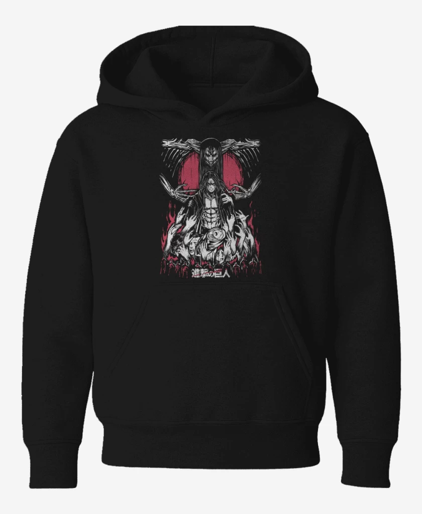 Poleron de niño Negro de Eren Retumbar