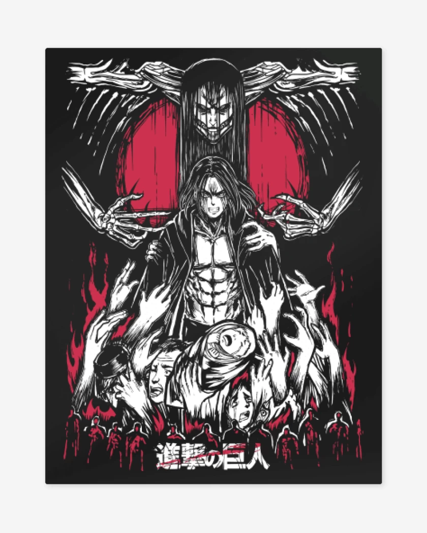 Print metalico Negro de Eren Retumbar
