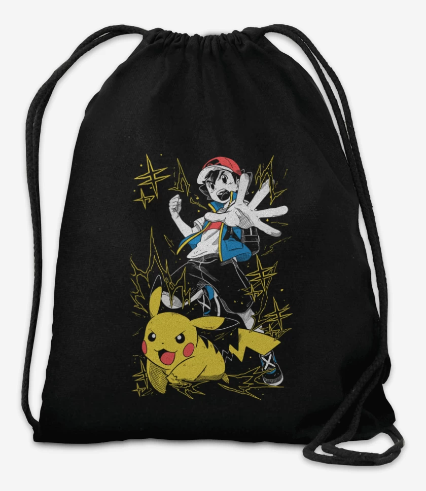 Mochila Negro de Ash x Pikachu