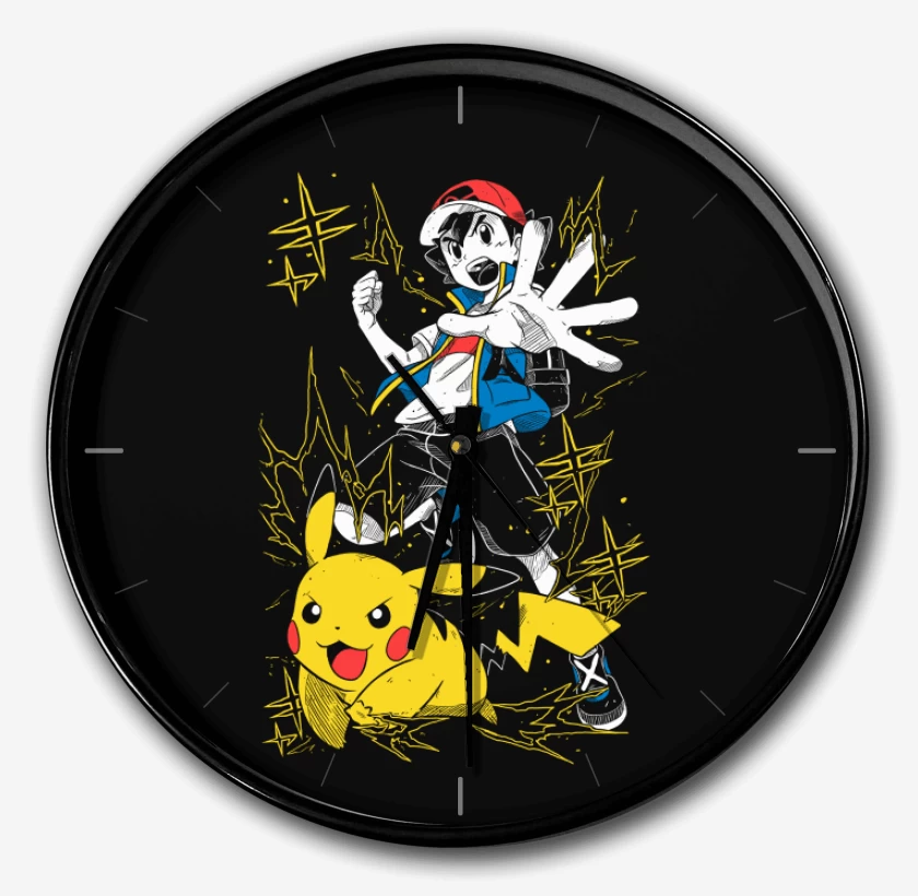 Reloj Negro de Ash x Pikachu