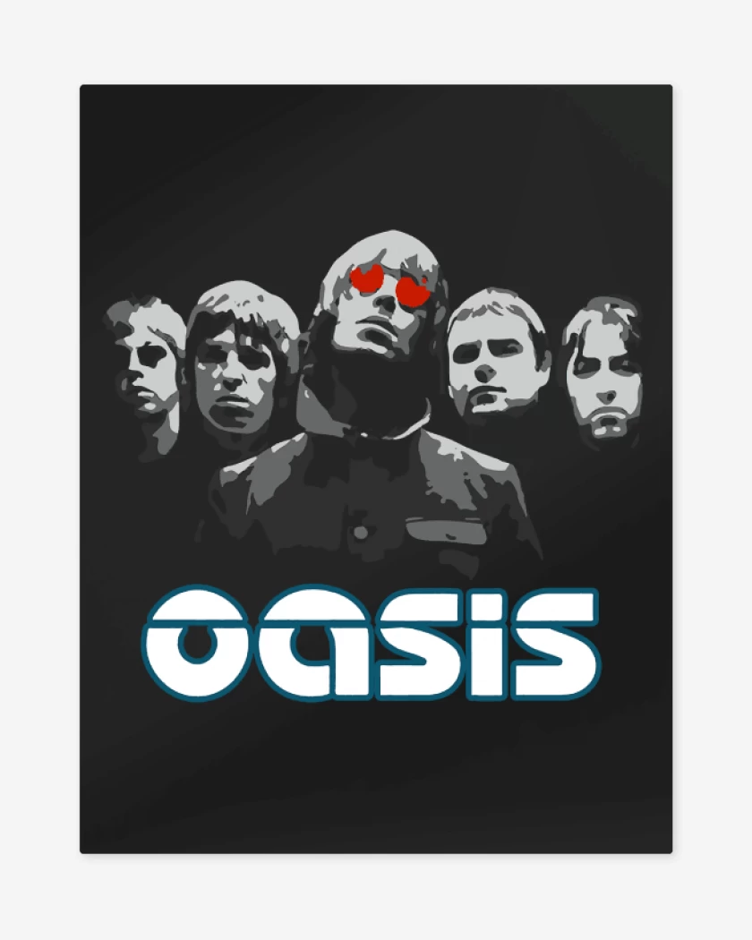 Print metalico Negro de Oasis 2