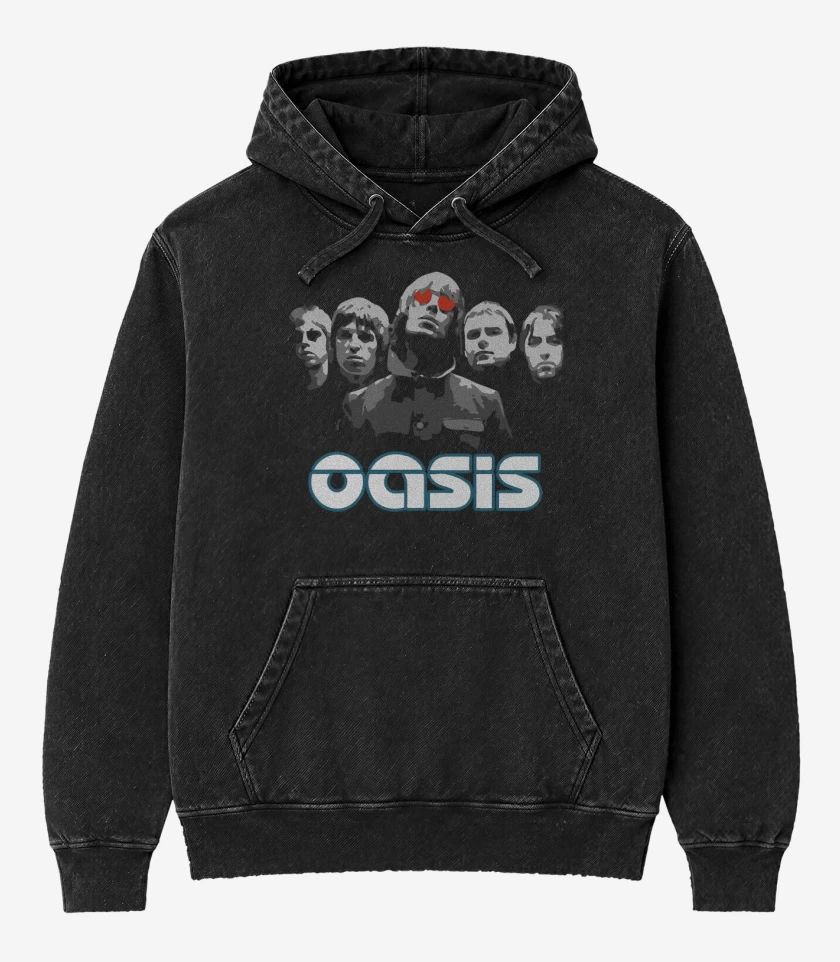 Poleron Canguro Acid Wash Negro de Oasis 2