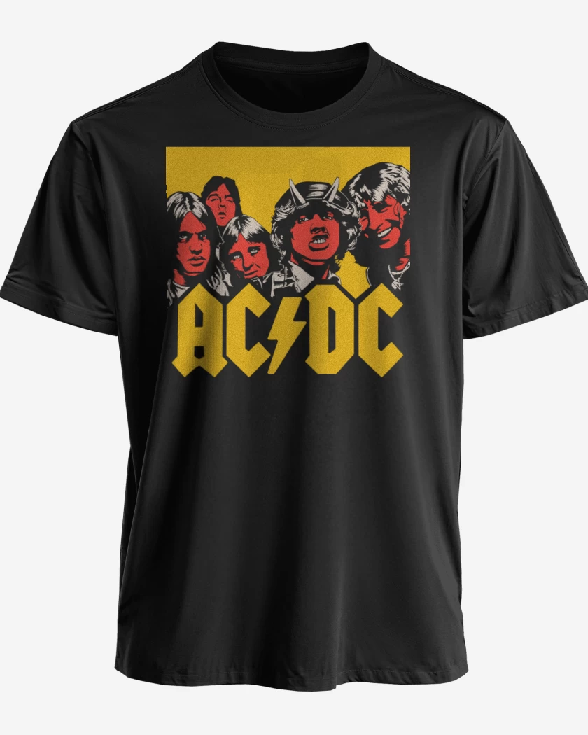 Polera premium Negro de ACDC hell