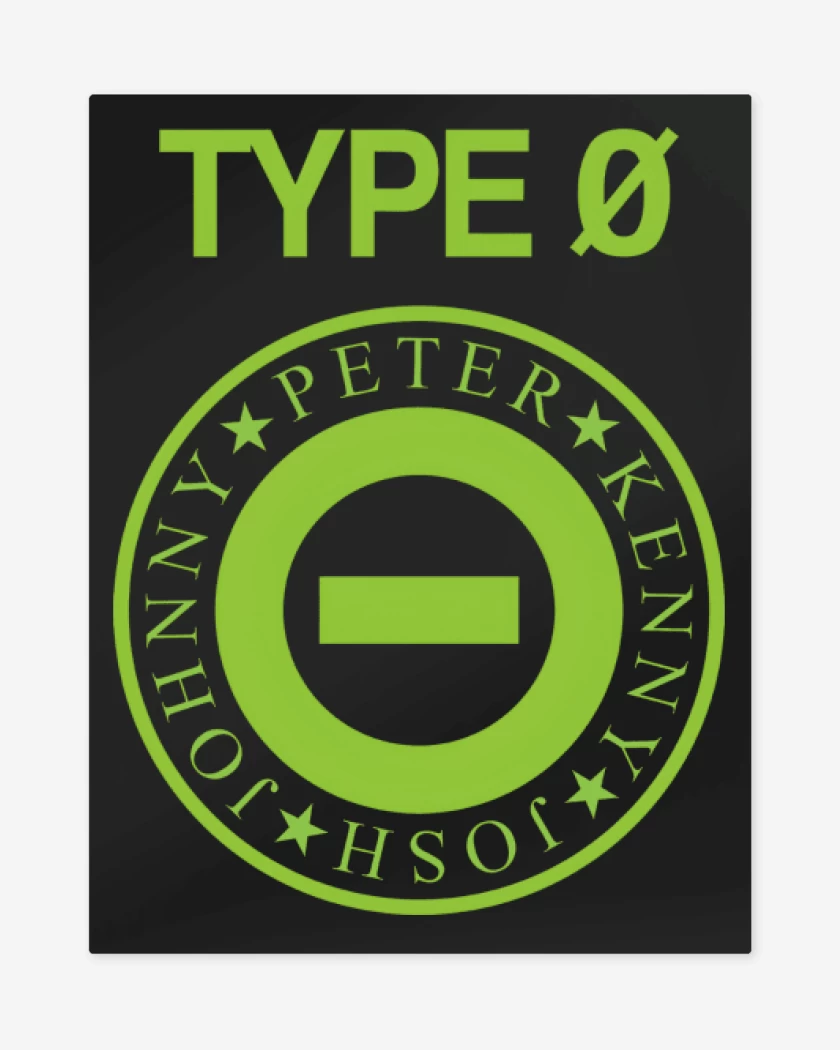 Print metalico Negro de Type 0