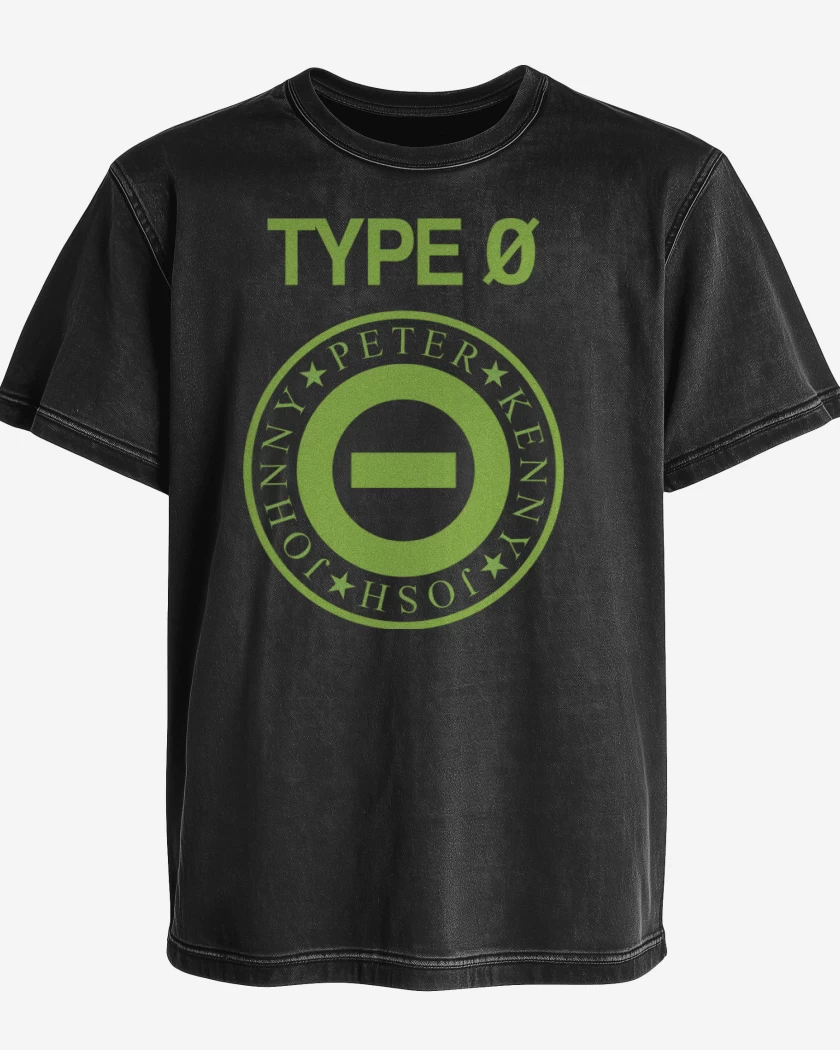 Polera desgastada Negro de Type 0