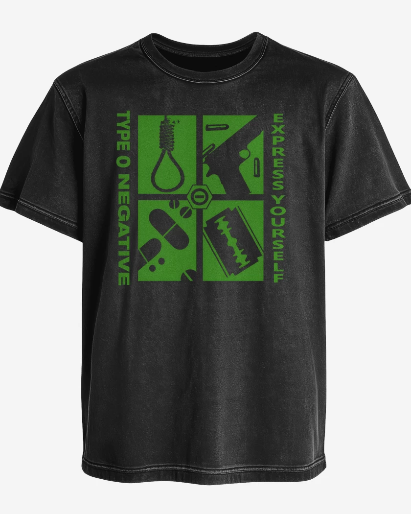 Polera desgastada Negro de Express Yourself