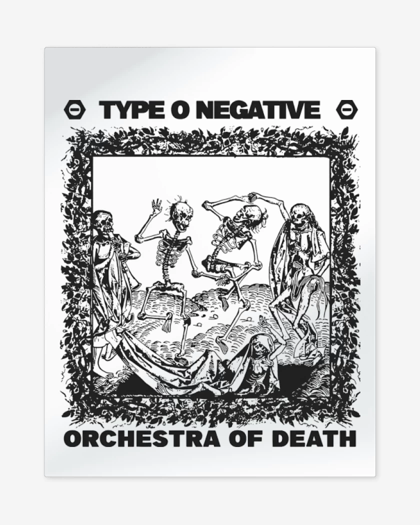 Print metalico Blanco de Orchestra of Death
