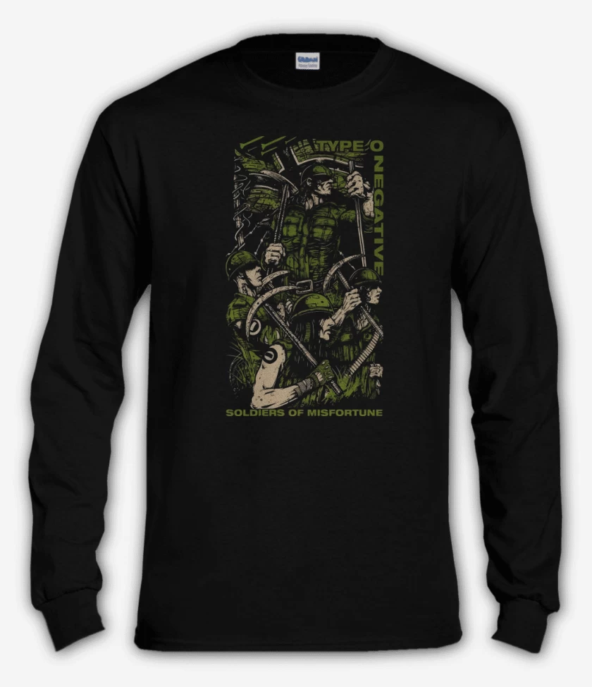 Polera manga larga Negro de Soldiers of Misfortune