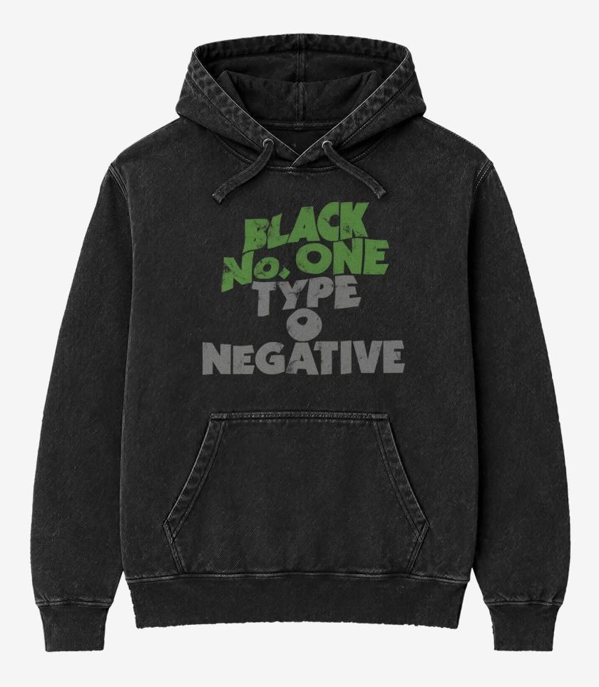 Poleron Canguro Acid Wash Negro de Black N One
