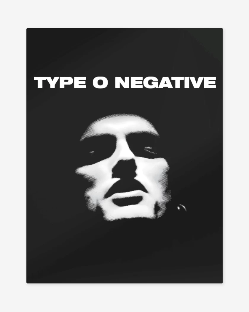 Print metalico Negro de Type 0 Steele