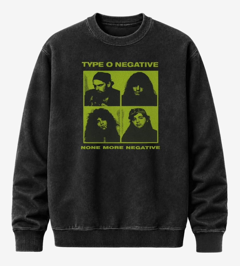 Poleron Polo Acid Wash Negro de None More Negative