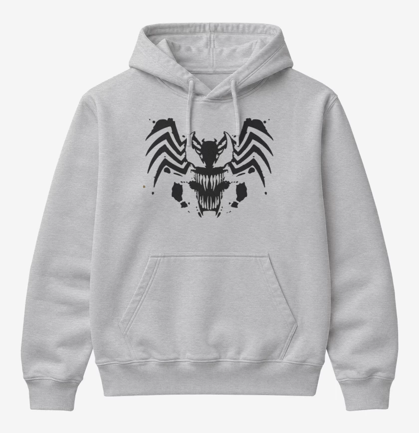 Poleron Canguro básico Gris Melange de Araña B