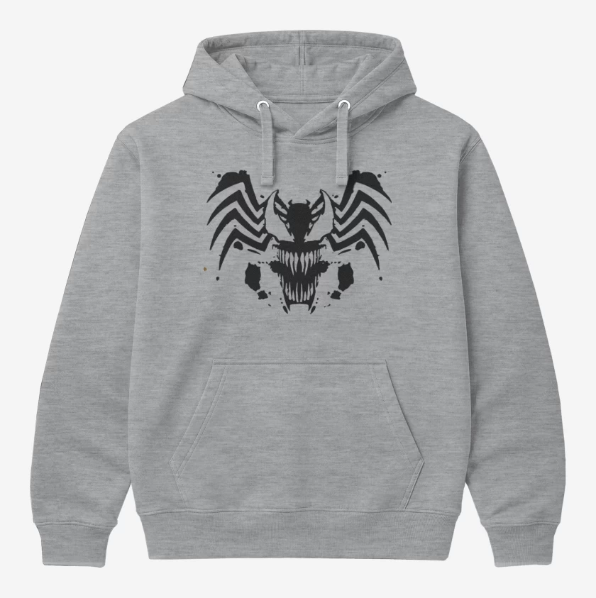 Polerón Canguro Gris Melange de Araña B