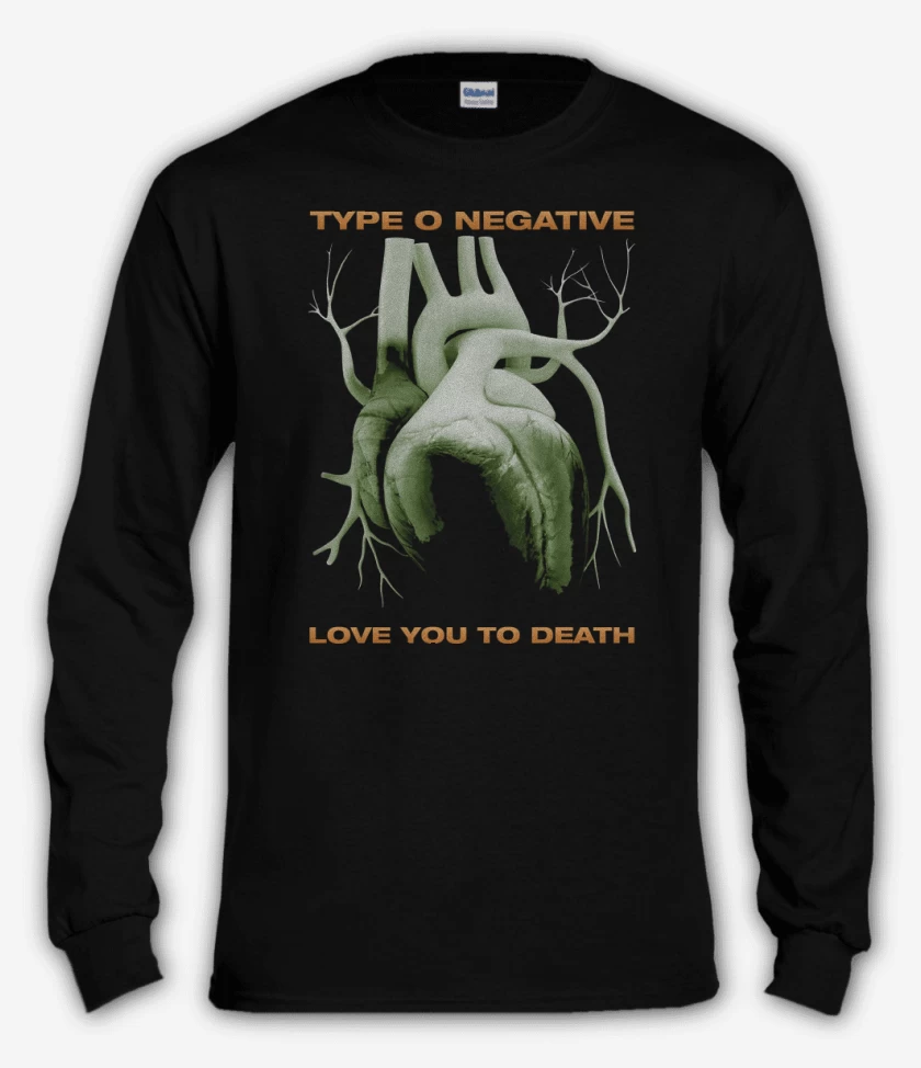Polera manga larga Negro de Love You to Death
