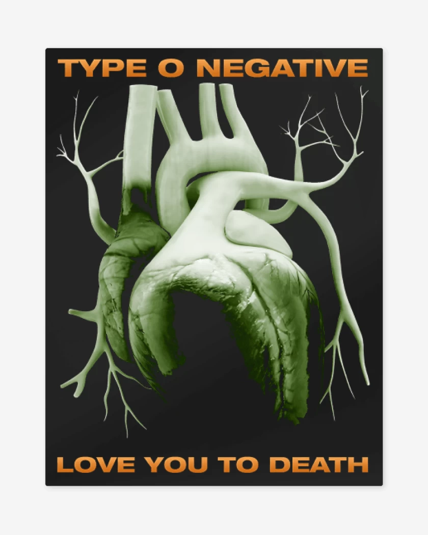 Print metalico Love You to Death