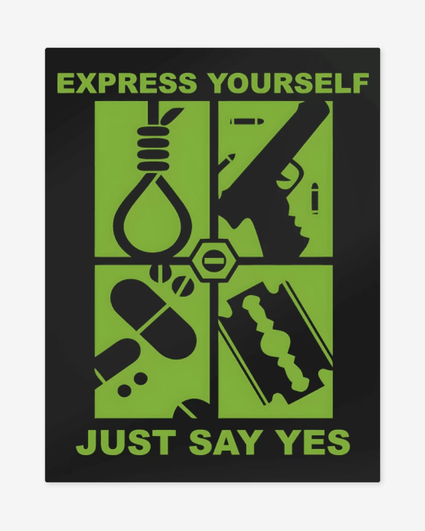Print metalico Just Say Yes