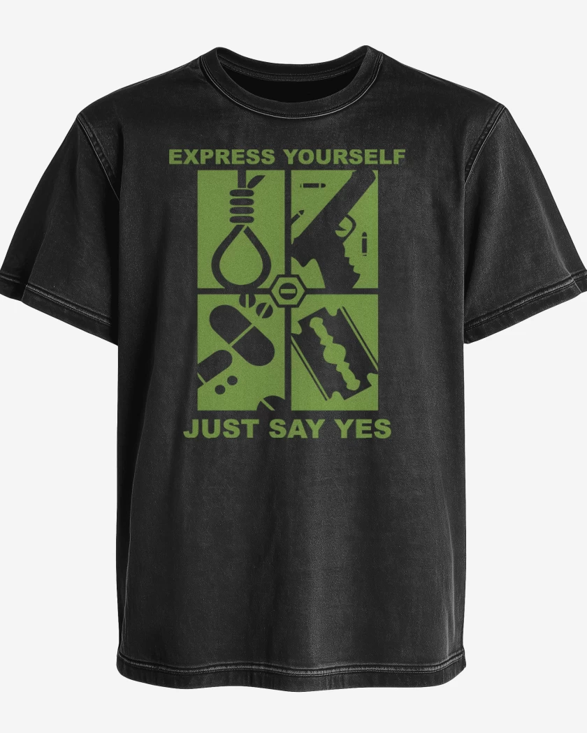 Polera desgastada Just Say Yes