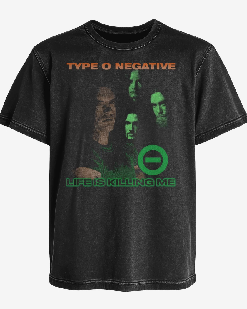 Polera desgastada Life is Killing Me