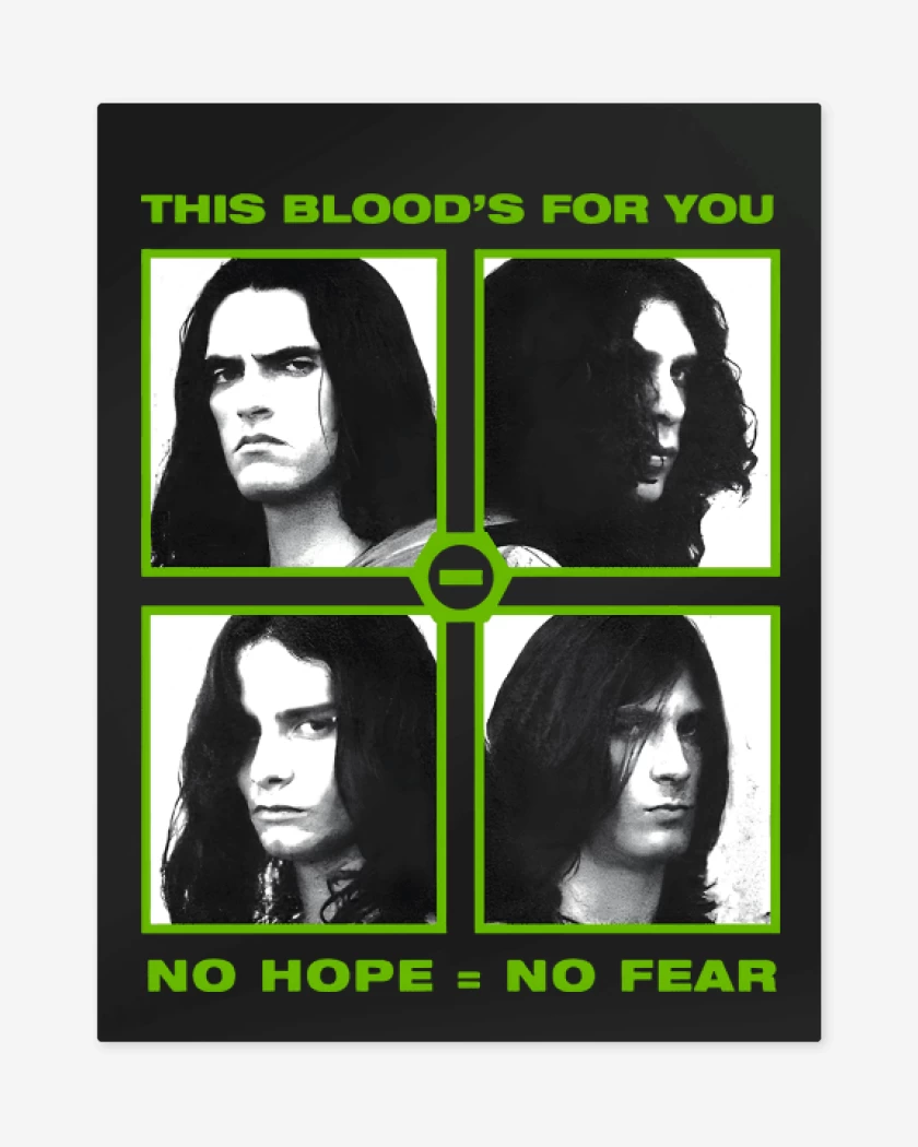 Print metalico Negro de No Hope = No Fear
