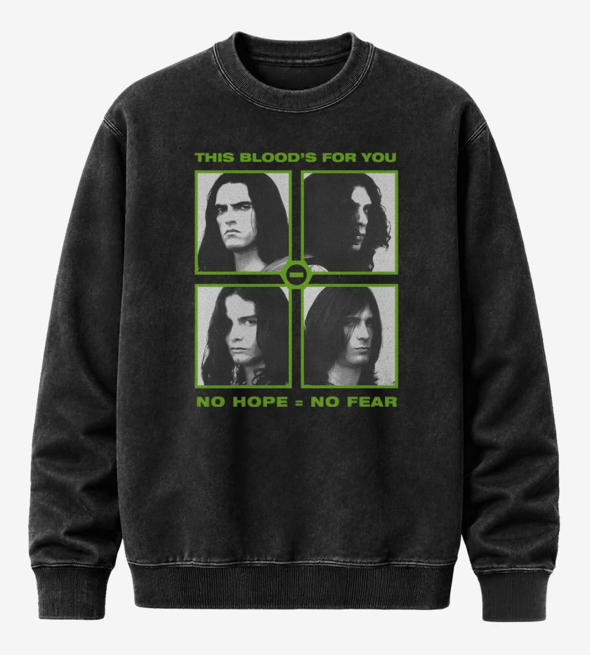 Poleron Polo Acid Wash Negro de No Hope = No Fear