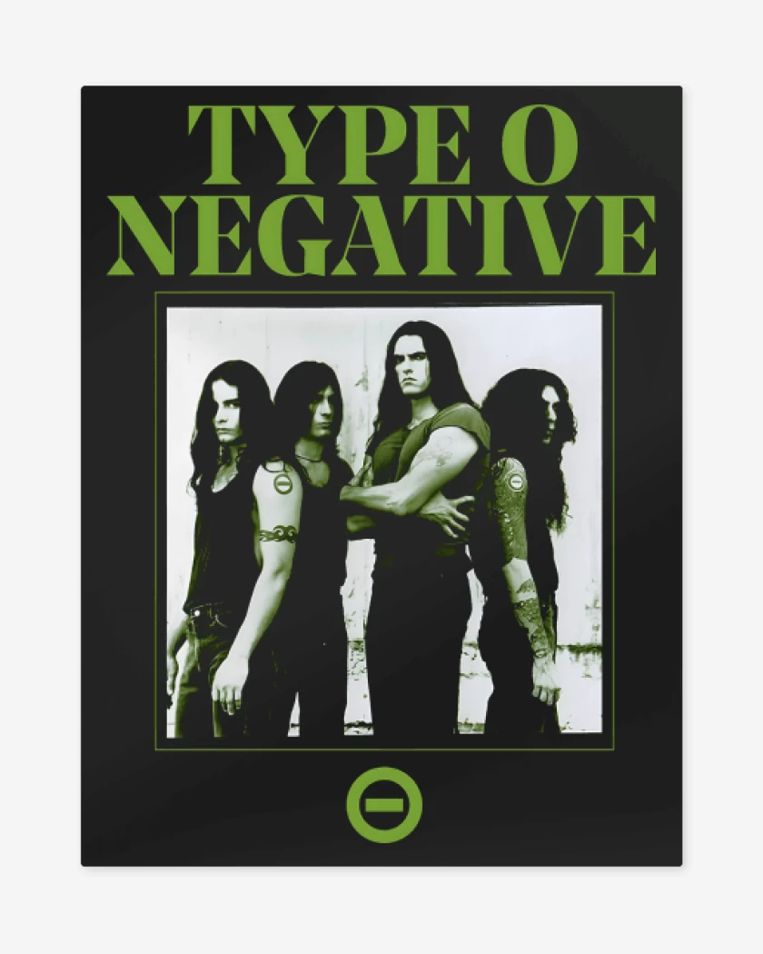Print metalico Negro de Type O Negative 